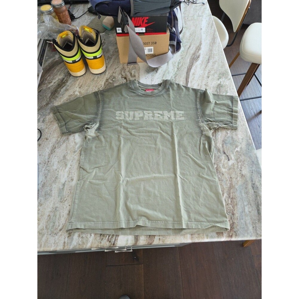 Genuine Supreme Olive Gradiant top T shirt 2021